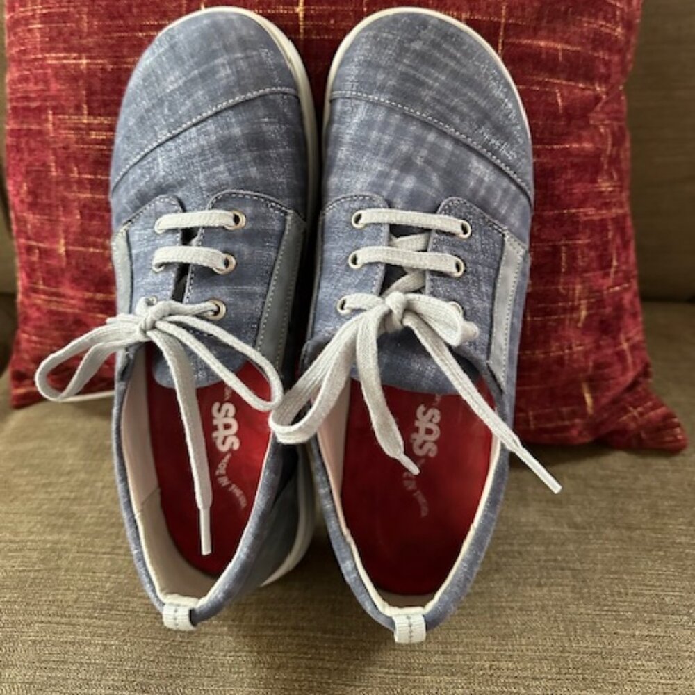 WOMENS SAS MARNIE BLUE JAY NUBUCK SPORT WALKING SNEAKERS SHOES 8 W